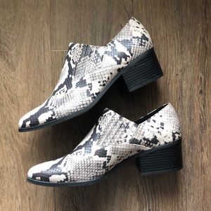 Madden Girl Western snakeskin bootie